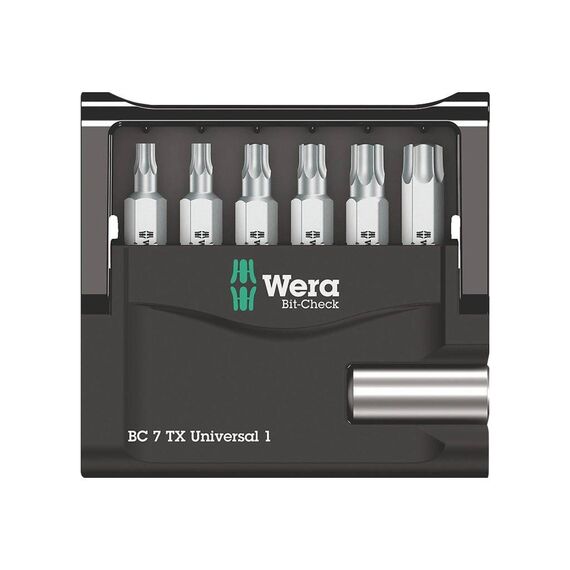 Wera BitCheck 7 TX Universal 1 Screwdriver bit set 05056294001