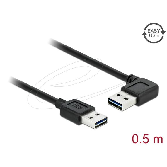Delock Easy USB cable USB (M) leftright angled, 85176