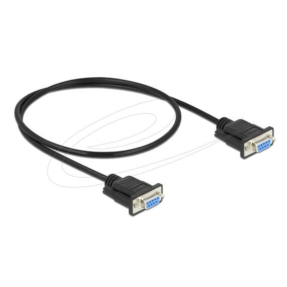 Delock Null modem cable DB9 (F) to DB9 (F) 50 cm 87308