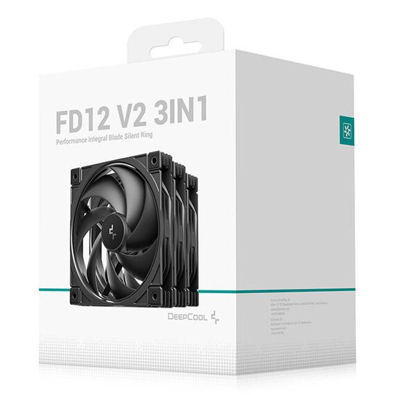 DeepCool FD12 V2 Fan 12 cm 2500 RPM / 4.15 mm | R-FD12V2-BKNPN3-G