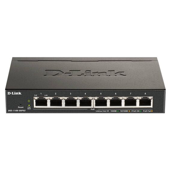 D-Link 8-Port Gigabit PoE Smart Managed Switch