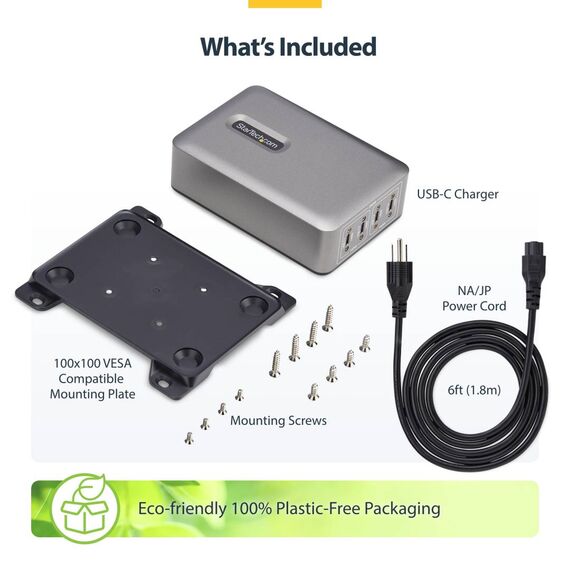 StarTech 4-Port USB-C GaN Charger 240W 140W