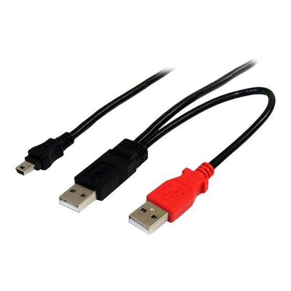 StarTech 1.8m USB 2.0 Y Cable Mini-USB-B Black