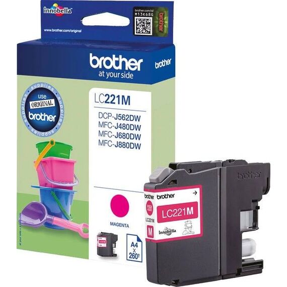 Brother LC221M Magenta Original Ink Cartridge