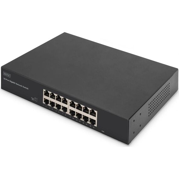 DIGITUS DN-80112-2 16-Port Gigabit Switch, Unmanaged, 19"