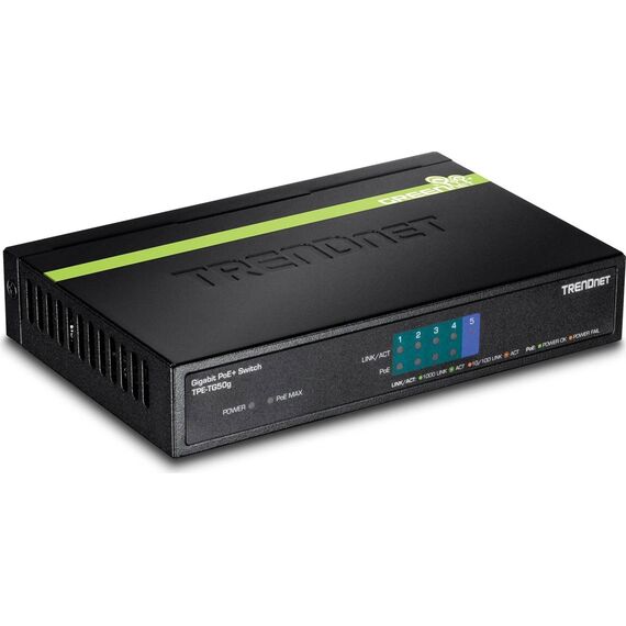 TRENDnet TPE-TG50G 5-Port Gigabit PoE+ Switch