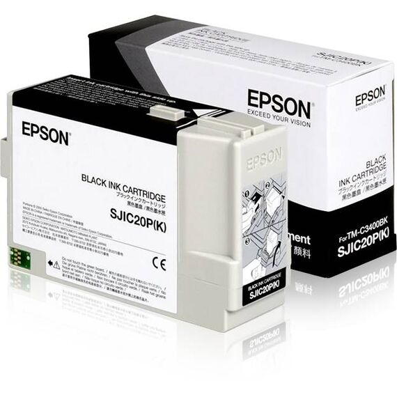 Epson SJIC20P(K) Black original ink cartridge for TM C33S020490