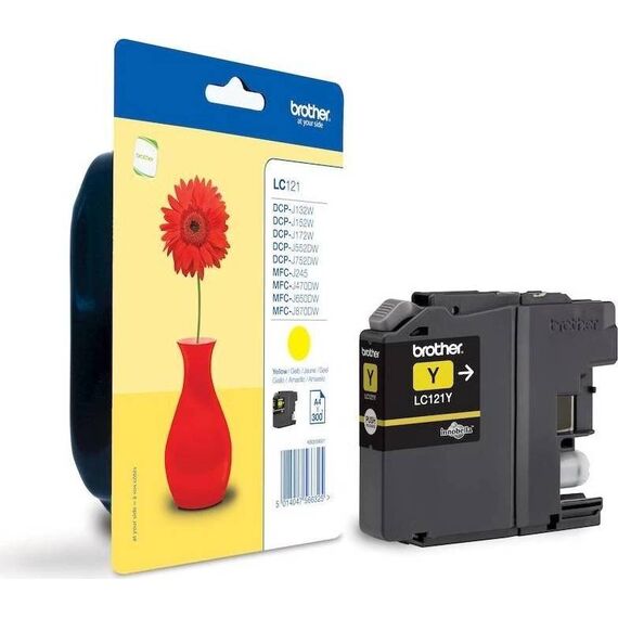 Brother LC121Y Yellow Original Ink Cartridge