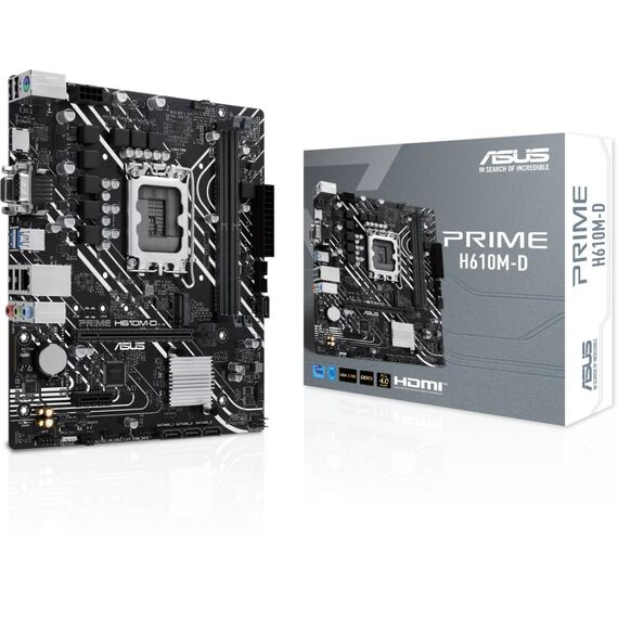 ASUS PRIME H610M-D Intel H610 LGA1700 DDR5 Micro ATX Motherboard