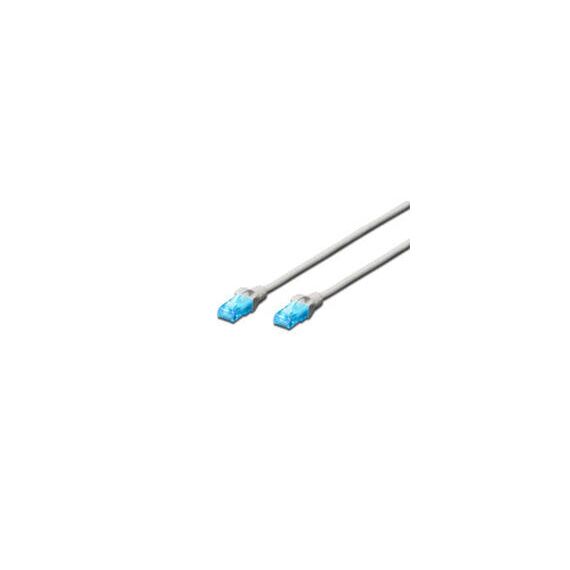 DIGITUS CAT 5e U/UTP Patch Cord 0.5 m Grey RJ45 to RJ45