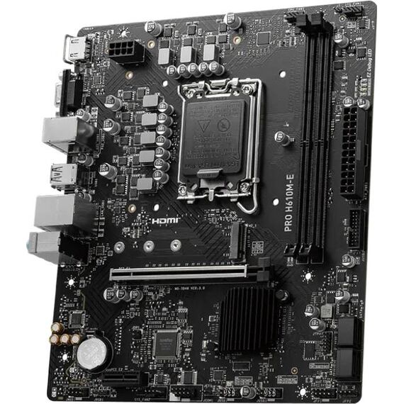 MSI PRO H610M-E Intel H610 DDR5 Micro ATX Motherboard
