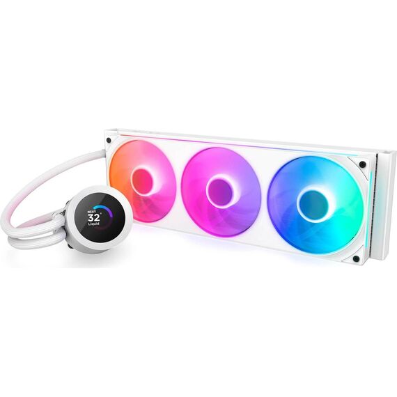 NZXT Kraken Plus 360 RGB White 360mm AIO Liquid Cooler with LCD