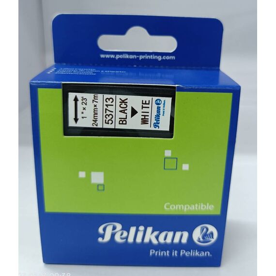 Pelikan 53713 DYMO D1 Compatible Label Tape Black on White