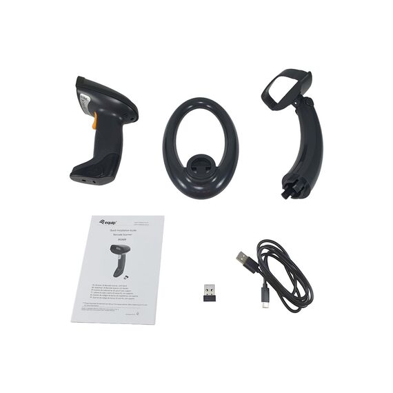 Equip 351029 Wireless 2D Dual Mode Barcode Scanner with Stand Black