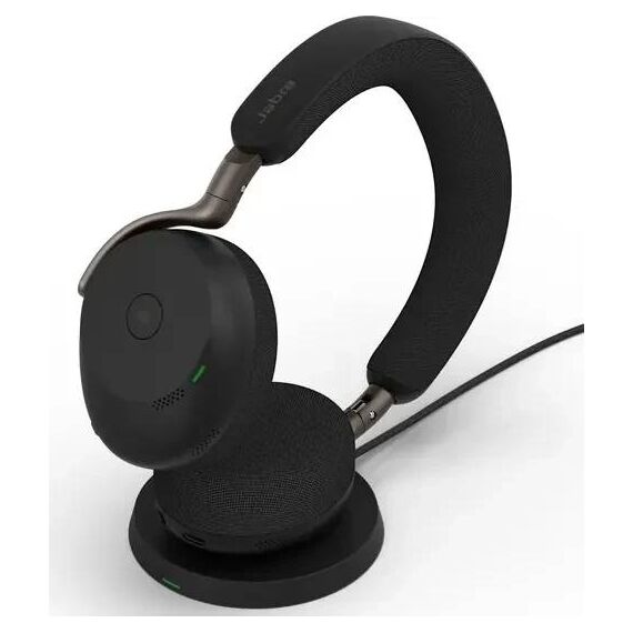 Jabra Evolve3 75 MS – On-Ear Wireless ANC Headset + Charging Pad USB-C