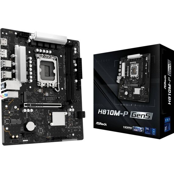 ASRock H810M-P Gen5 LGA1851 DDR5 Motherboard