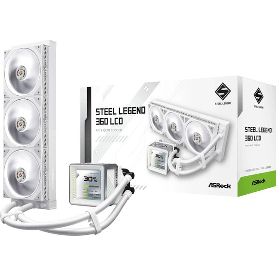 ASRock Steel Legend 360 LCD AIO Liquid CPU Cooler