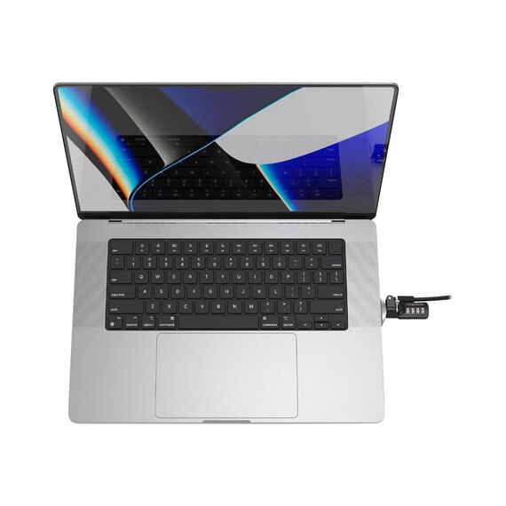 Compulocks Ledge Lock Adapter for MacBook Pro 16" | Combination Cable Lock | Silver