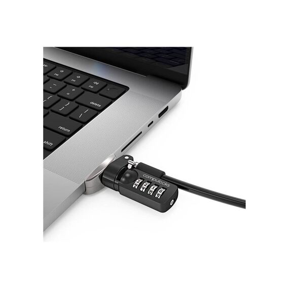 Compulocks Ledge Lock Adapter for MacBook Pro 16" | Combination Cable Lock | Silver