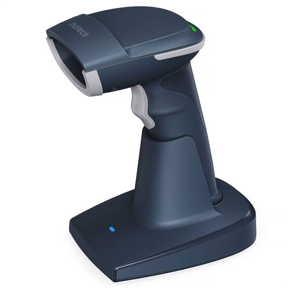 Inateck BCST-54 – 1D/2D Wireless Scanner, Bluetooth 5.0 + Smart Base, Blue