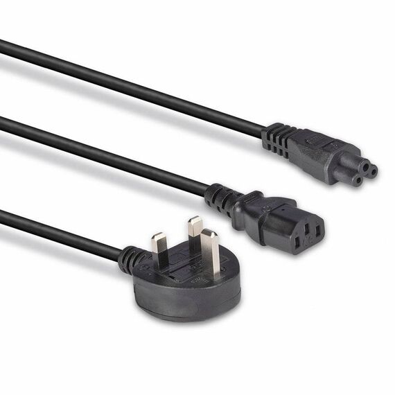 Lindy 2.5m UK to IEC C13 C5 Splitter Cable