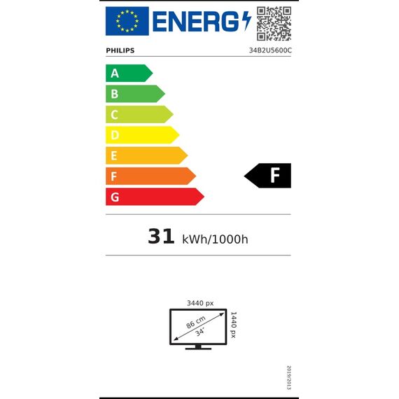 Philips 34B2U5600C 34" WQHD USB-C Monitor