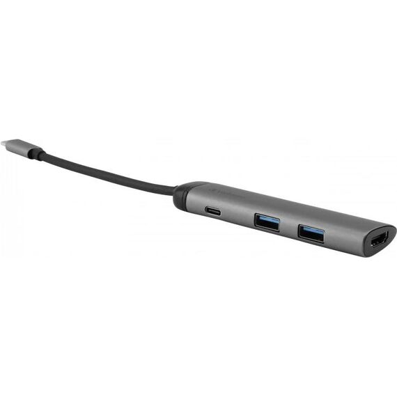 Verbatim 49140 USB-C Hub 4K HDMI 2x USB 3.0 100W PD Silver