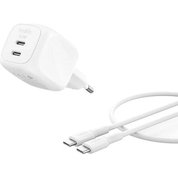 Belkin BoostCharge Pro 50W Dual USB-C GaN Charger