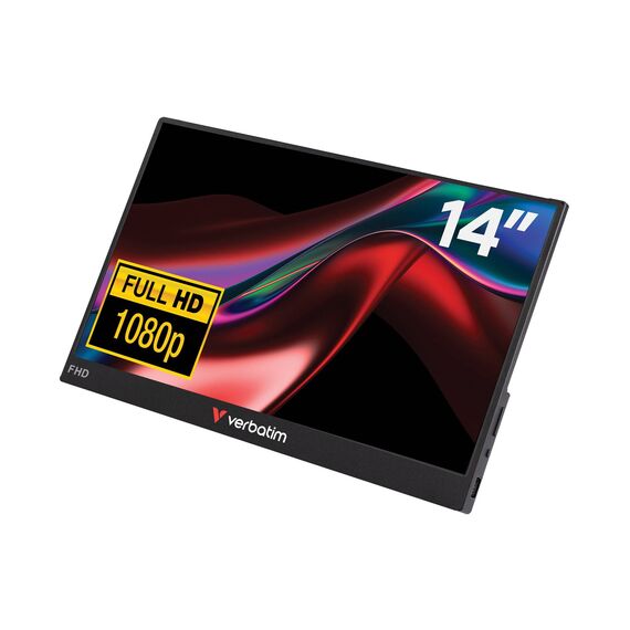 Verbatim PMT-14 14" Portable Touchscreen Monitor Full HD IPS Black IPS 14 1920 x 1080