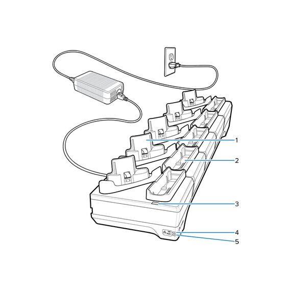 Zebra WT6400 5-Slot Ethernet Cradle
