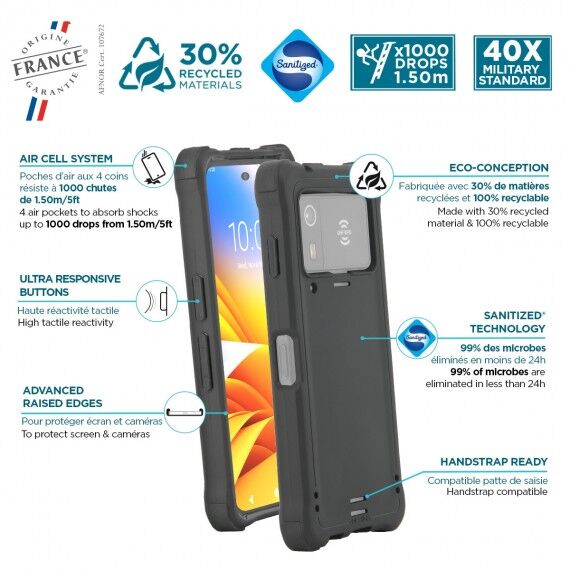 Mobilis PROTECH Back Cover for Zebra EM45 RFID
