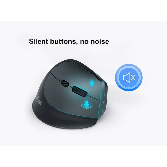 Equip 245120 Ergonomic Rechargeable Wireless Mouse Black