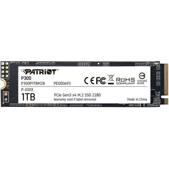 Patriot P300 1TB PCIe Gen3 x4 M.2 2280 SSD