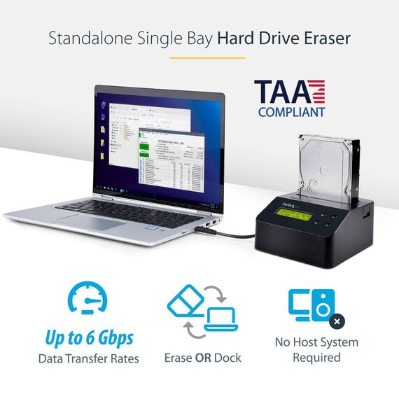 StarTech.com USB 3.0 Hard Drive Eraser Dock SDOCK1EU3P2