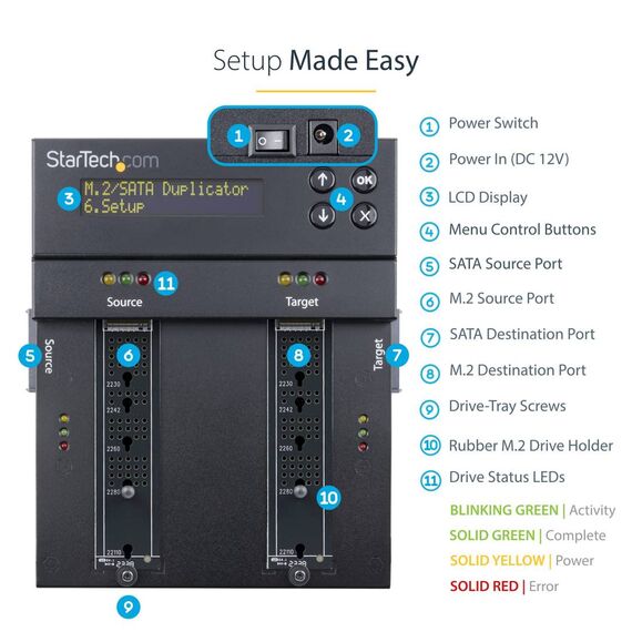 StarTech.com Standalone M.2 SATA & M.2 NVMe SM2DUPE11