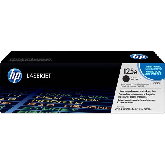 HP CB540A 125A Black Original LaserJet Toner Cartridge
