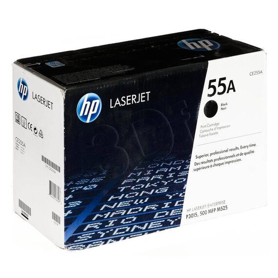HP CE255A 55A Black Original LaserJet Toner Cartridge