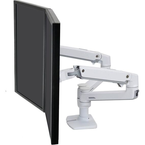 Ergotron LX Dual Side-by-Side Monitor Arm 45-491-216 White
