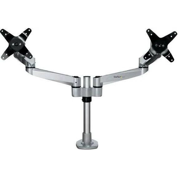 StarTech.com Desk Mount Dual Monitor Arm, 2 LCD, 13-27in, Silver