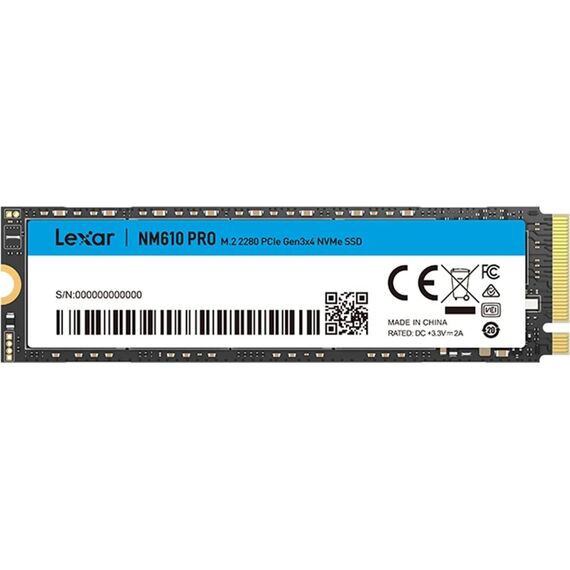 Lexar NM610 Pro 2TB M.2 NVMe SSD PCIe Gen3x4 3300MB/s