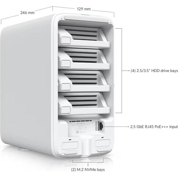 Ubiquiti UniFi UNAS-4 4-Bay NAS White UNAS-4-W