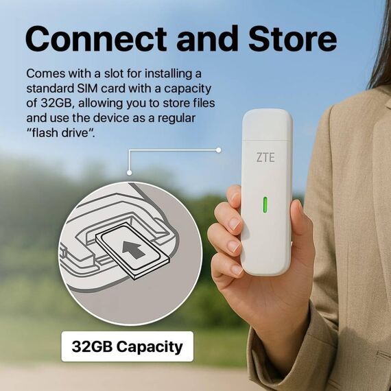 ZTE MF833U1 4G LTE USB Modem 150 Mbps