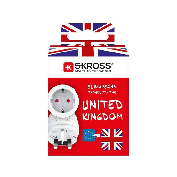 SKROSS Country Adapter Europe to United Kingdom Type G