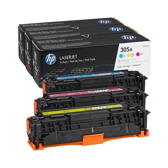 HP 305A CF370AM CMY Toner 3 Pack