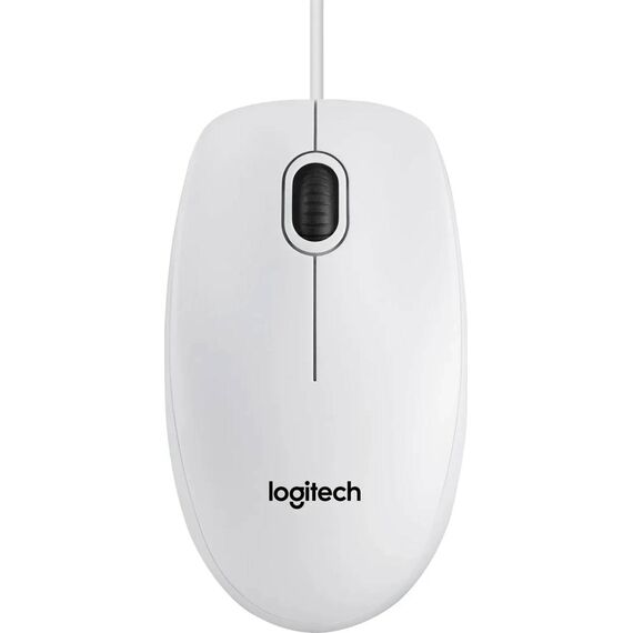 Logitech B100 Wired USB Optical Mouse White 910-003360