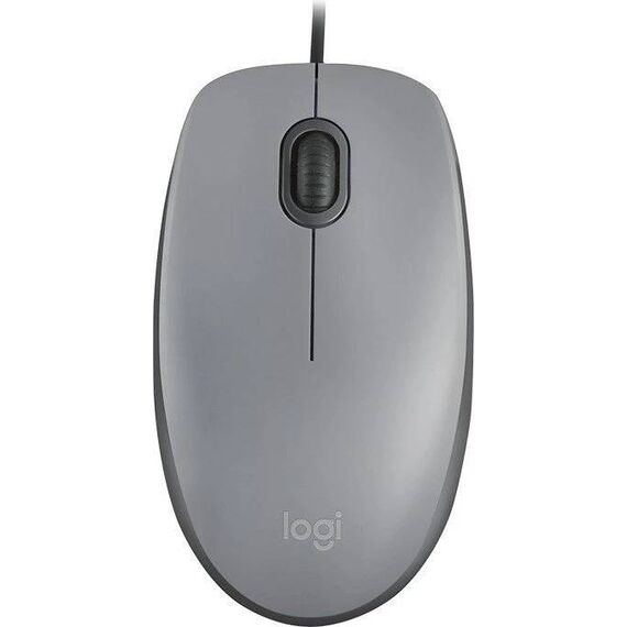 Logitech M110 Silent Wired USB Mouse Mid Grey 910-006760