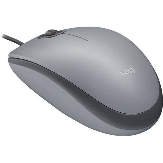 Logitech M110 Silent Wired USB Mouse Mid Grey 910-006760