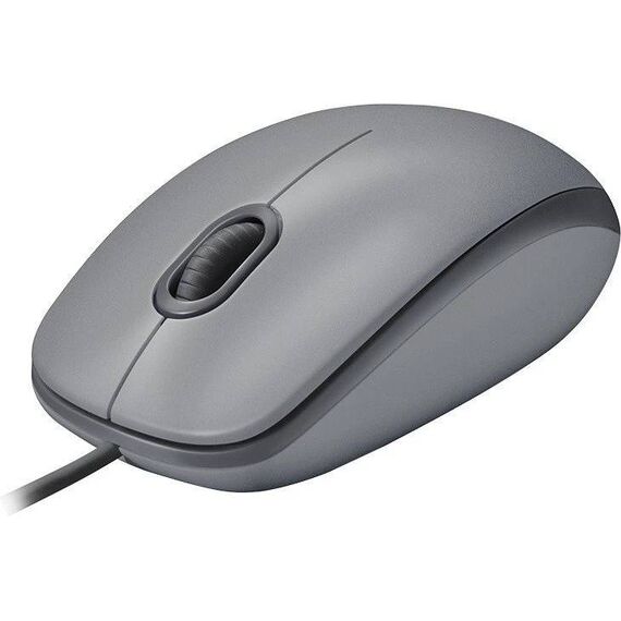 Logitech M110 Silent Wired USB Mouse Mid Grey 910-006760