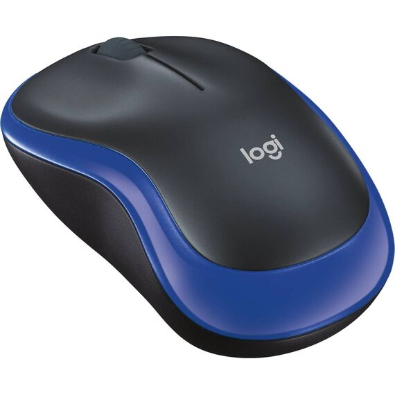 Logitech M185 Blue Wireless Mouse with USB Receiver