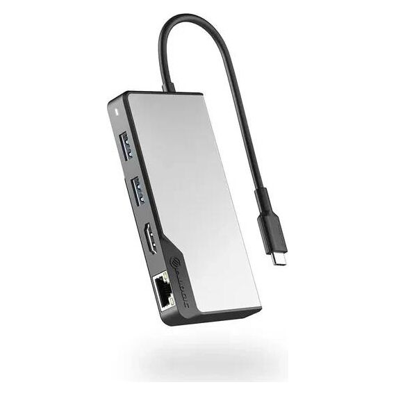 ALOGIC Fusion ALPHA UCFUPRGEV2-SGR 5-in-1 USB-C Hub HDMI 4K 60Hz Gigabit Ethernet 100W PD